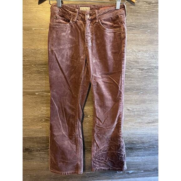 Pilcro Anthropologie Pants Size 25 Petite Light Blush Pink Serif Corduroy - Picture 1 of 7